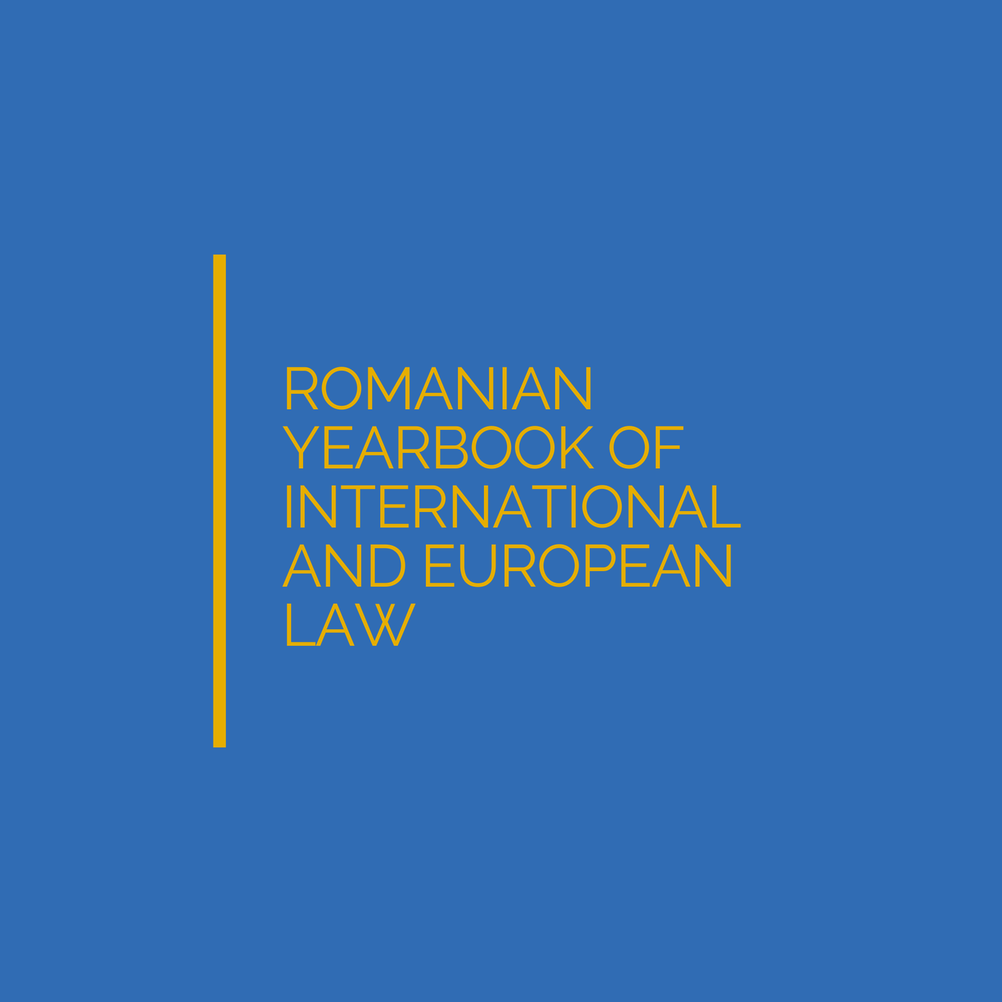 Romanian Yearbook of International and European Law (RYIEL)
